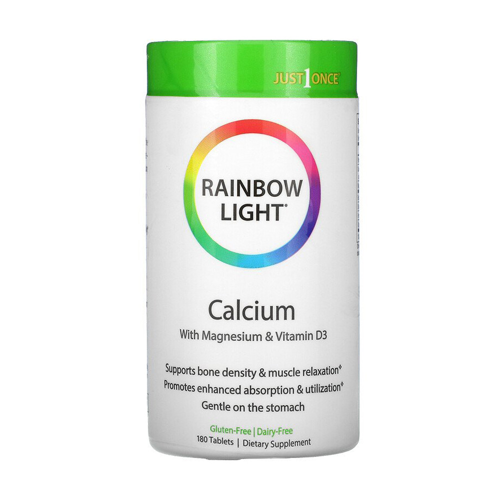 Кальцій з магнієм та вітаміном D3 Rainbow Light Calcium With Magnesium &amp; Vitamin D3, 180 таблеток